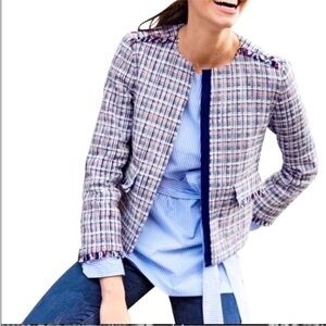 J. Crew Size 6 Fringe Tweed Jacket Blazer G0944